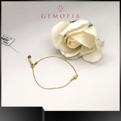 Ladies 925 Silver Stones Round Bracelet