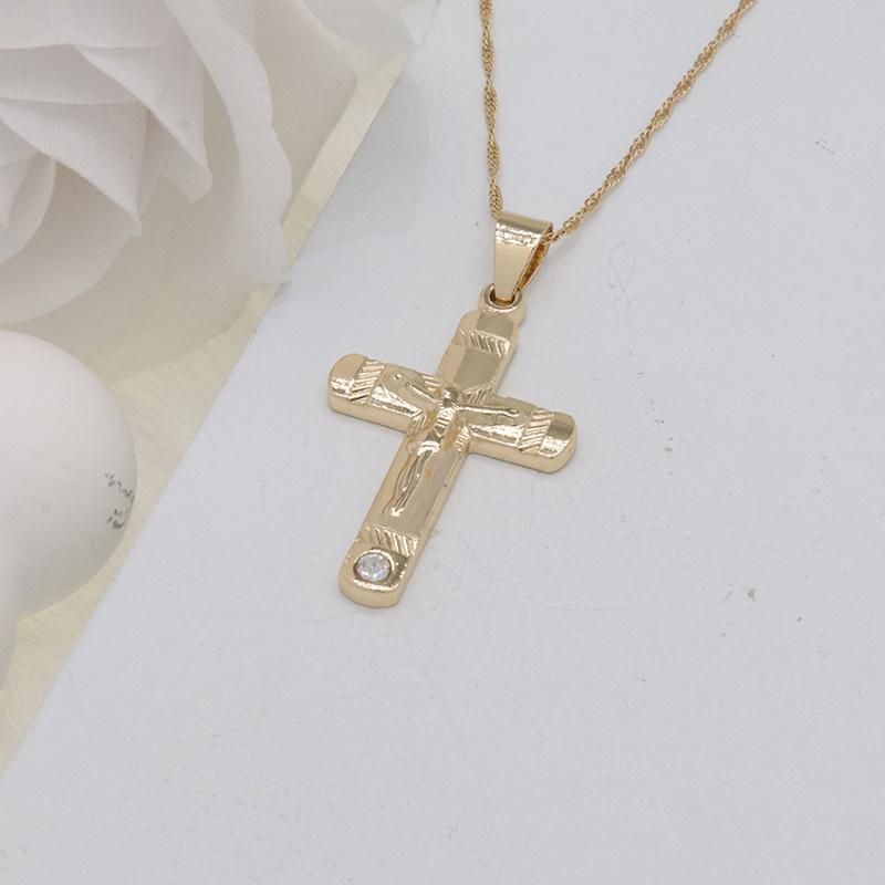 Wholesale High Quality Luxury 18K Religious Cross Pendant Fashion Necklace