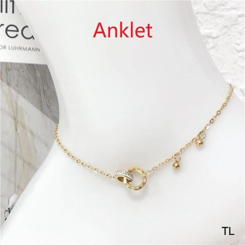 Designer Design Love Ankle Rose Gold Fashion Anklet Women′s Stainless Steel Jewelry