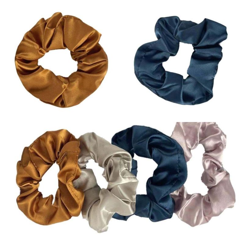 Customized Elegant Colorful Ribbon Hair Accessories Hair-Ring Elastic Scrunchies Hairbands
