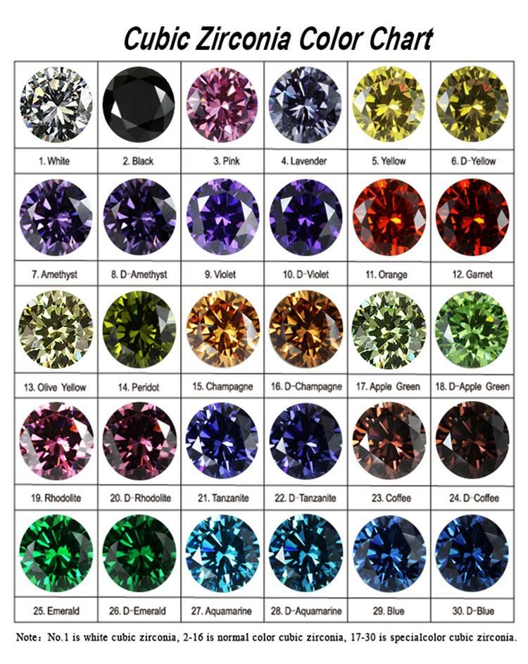 Big Size 30mm 50mm 60mm 80mm 100mm Color Cubic Zirconia