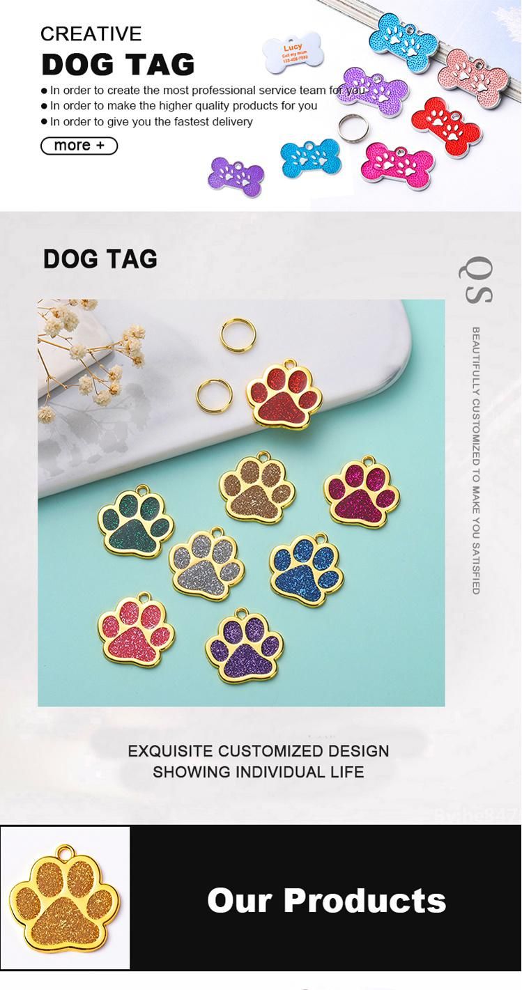 Item Personalized Printing Metal Badge Name Custom Dog Tag