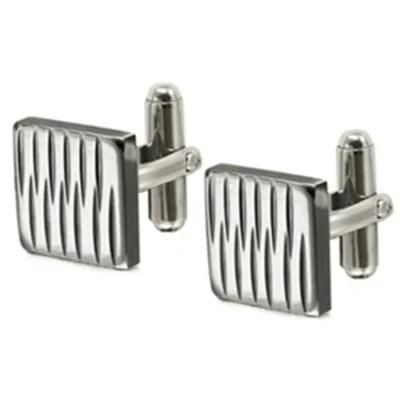 Crack Design Retro Silver Cufflink Jewelry Accessory for Men