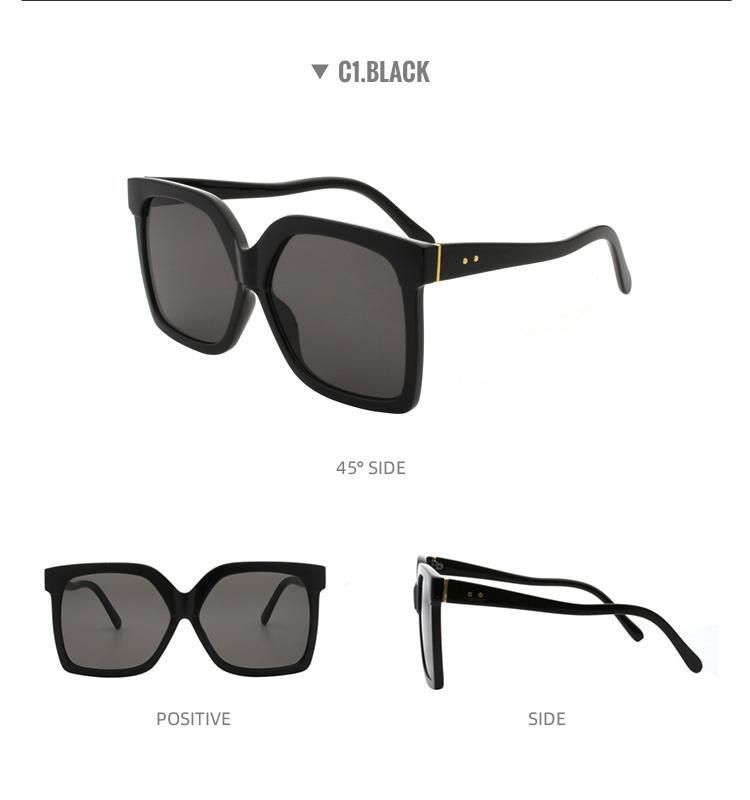 2022 Trendy Luxury Large Square UV Protction Vintage Leopard Design Sunglasses for Unisex