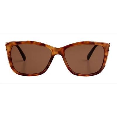 2019 Square Shape Fashion Sunglass with Metal Decoration