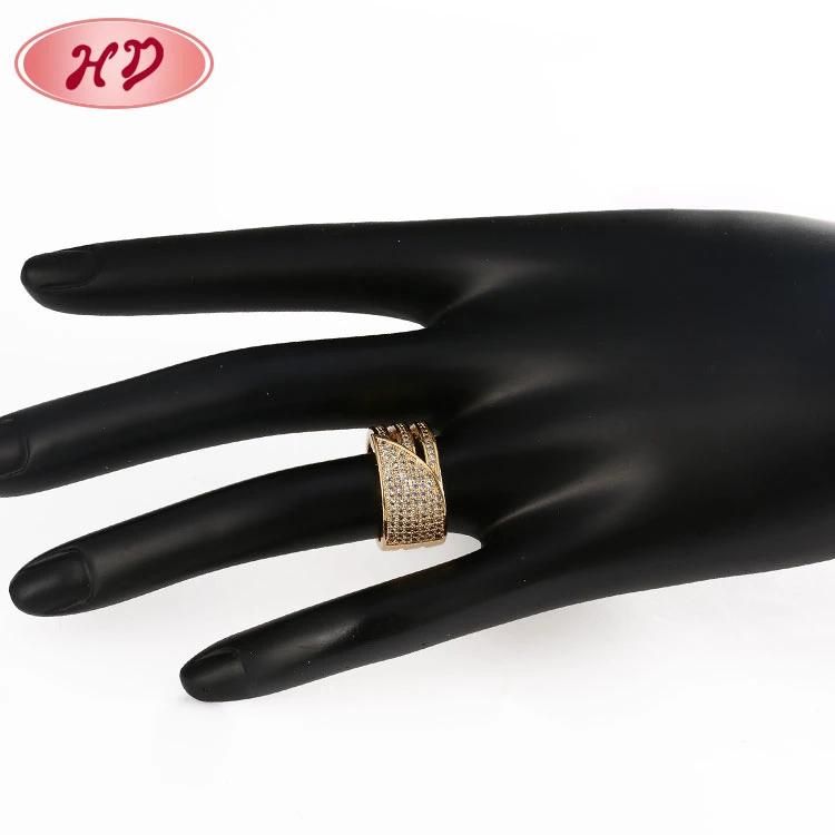 Latest Model Fashion Designs Cheapest Wedding Jewelry 18K Gold Diamond Ring