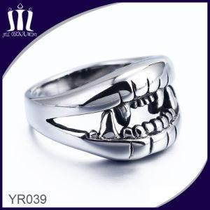 Yr039 Big Teeth Monster Skeleton Ring