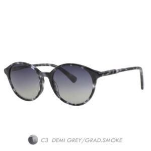 Acetate&Nylon Polarized Sunglasses, Brand Fashion Round Frame A19013-03