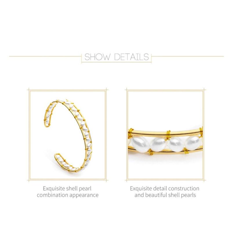 Exquisite Shell Pearl Combination Construction Bracelets for Girls