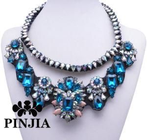 Blue Diamond Stone Fashion Accessory Statement Necklace