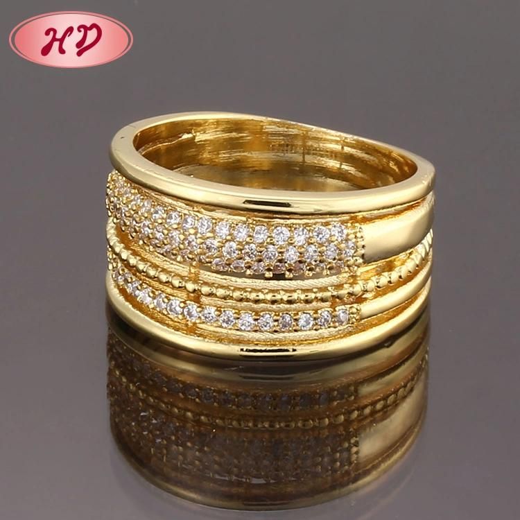 18K Gold Plated Stainless Steel Silver Wedding Engagement Fashion Jewelry Design Man Finger Rings
