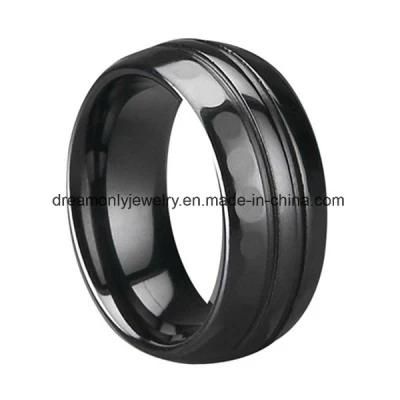 8mm Wide Comfort Fit Multi Faceted Men Women White Black Ceramic Ring