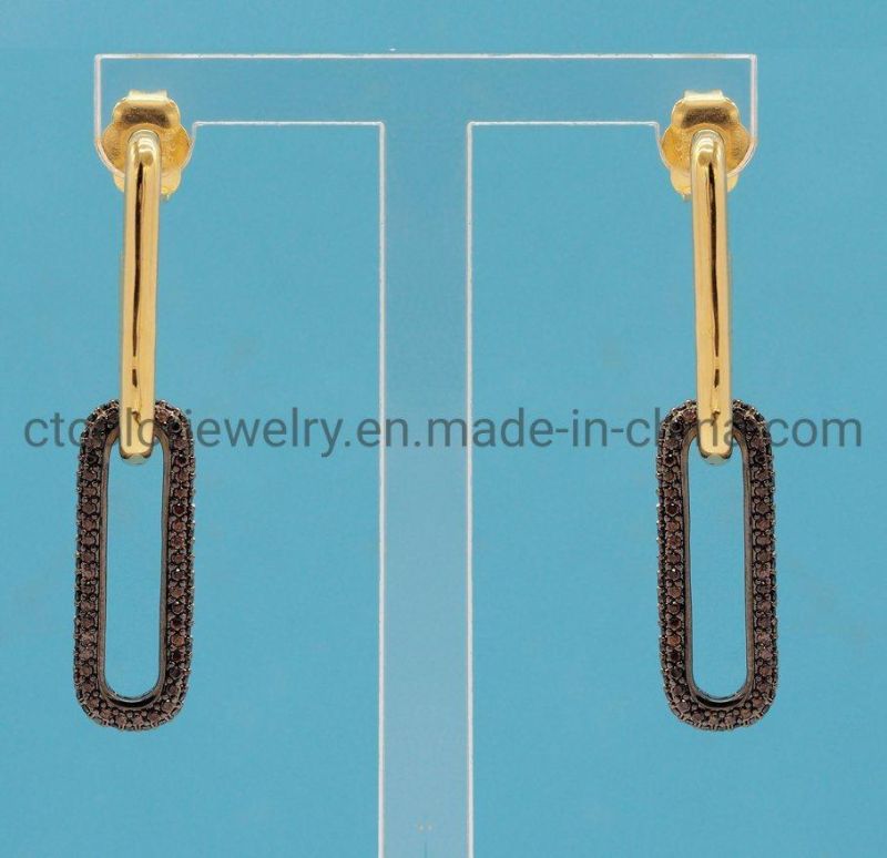 Fashion Accessories Big Circle Hip Hop 925 Sliver Jewelry Earrings