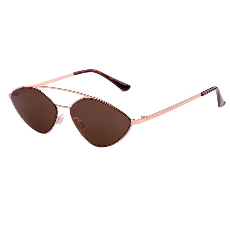 Prismatic Shape with Bar Metal Sunglasses