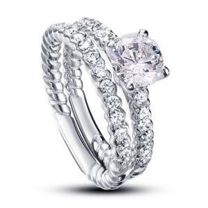 Fashion Costume Jewelry Accessories 925 Silver Silver Engagement Ring
