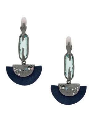 Fashion Personality Metal Fanshaped Earrings Jewelry