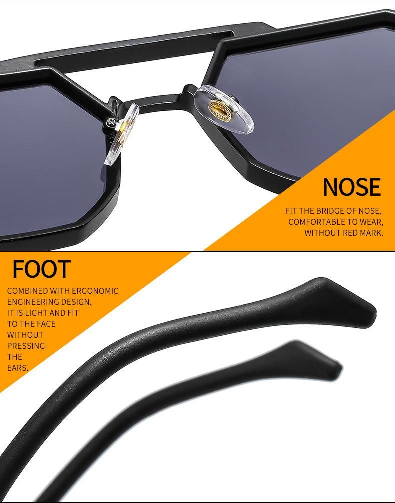 2022 Punk Metal Polygon Designer Sunglasse