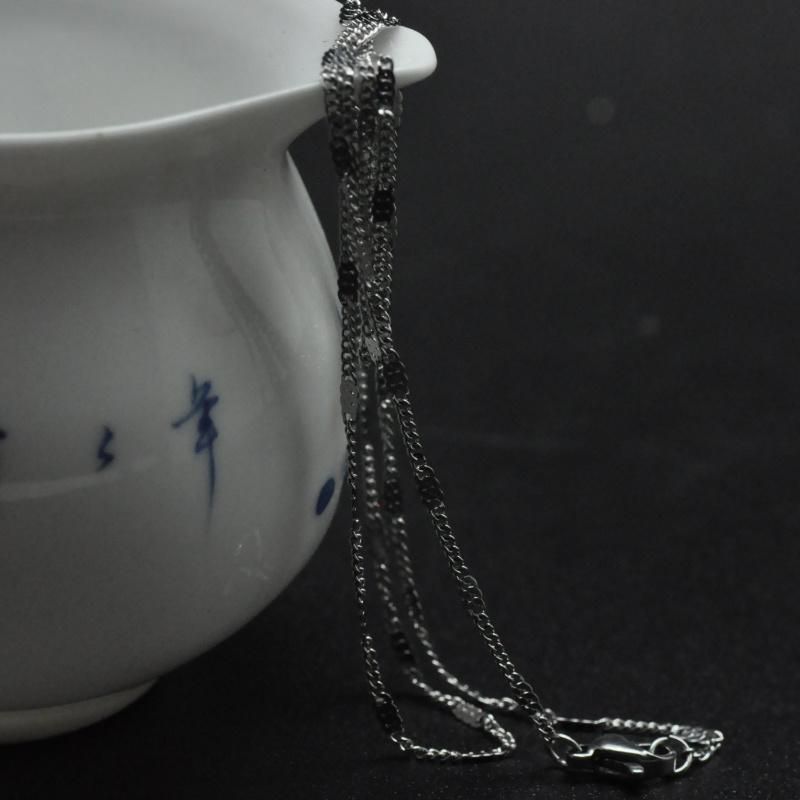 Stainless Steel Necklace Curb Chain Embossed for Jewelry Design