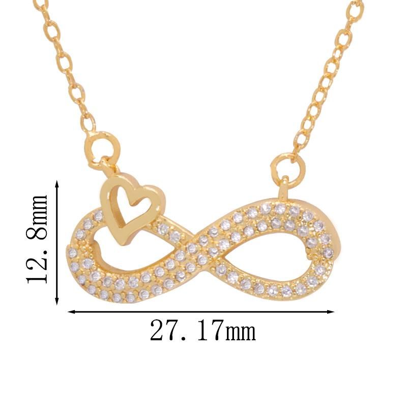 Wholesale Girl Cubic Zirconia Heart Shape Fashion Jewelry Necklace