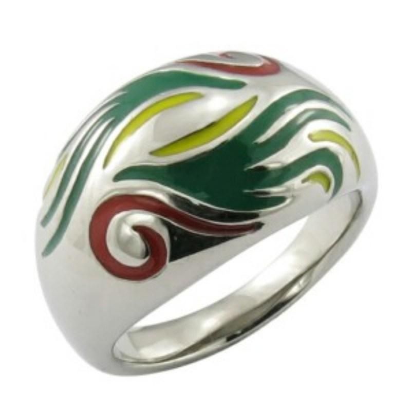 High Quality Brazil Enamel Flower Ring