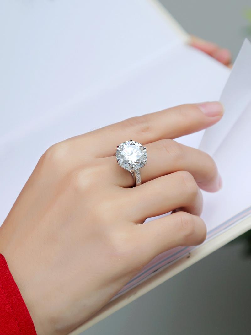 Moissanite Diamond 925 Sterling Silver ring engagement ring Trendy Jewelry for women
