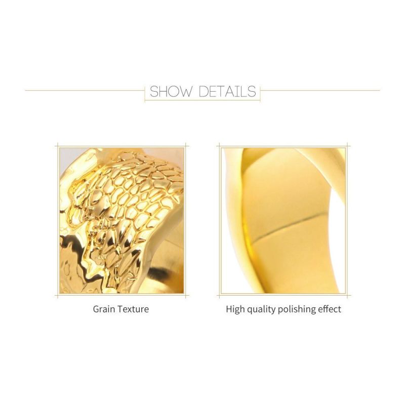 New Arrival Boutique Basic Ring Frozen Texture Gold Color Rings for Women Fashion Jewelry Accessories
