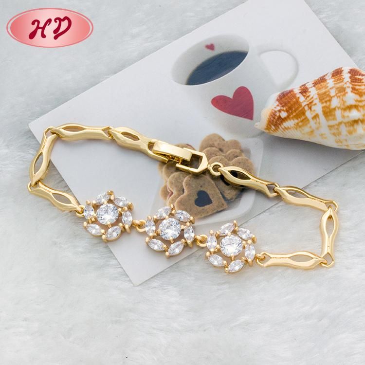Wholesale New Fashion 18K Gold Plated White Bracelet Jewelry