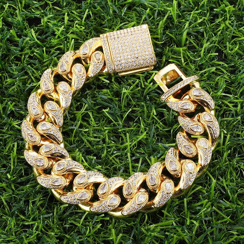 Popular Charm Copper Inlaid Zircon Tennis Men′ S Bracelet