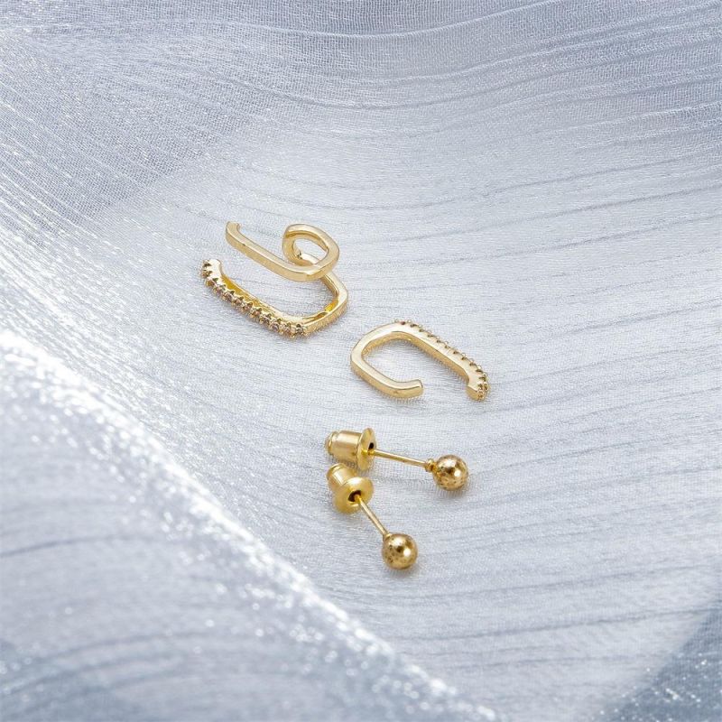 Fashion Retro Geometric Minimalist Ear Clip Set Jewelry