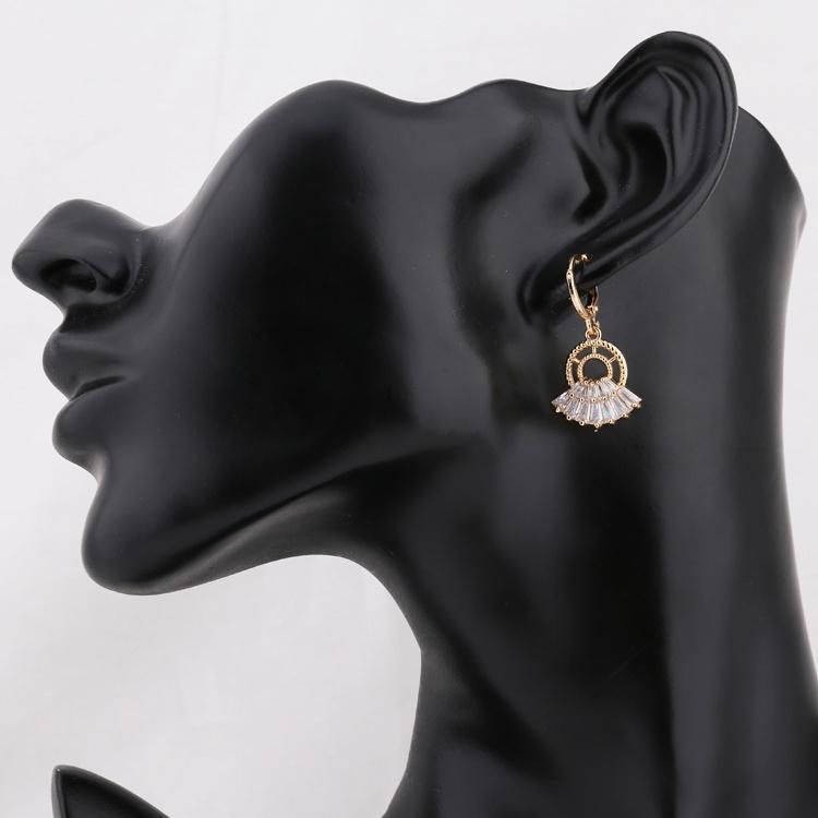 Fashion Women Custom 18K Gold Plated Alloy Crystal Silver Jewelry Chain Sets Pendant Necklace
