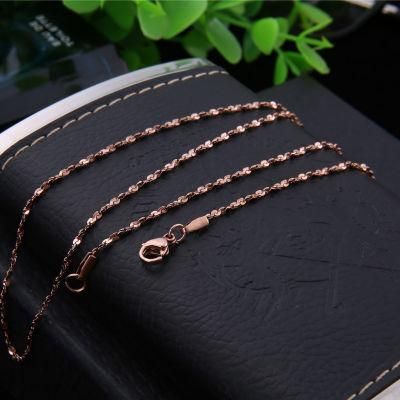 Custom Jewelry Accessories Shiny Tinsel Chain Stainless Steel Jewelry Necklace