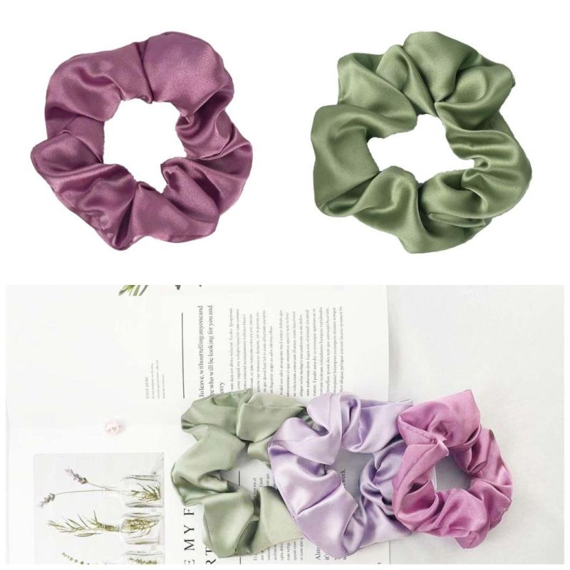 OEM Fashion Colorful Ribbon Hair Accessories Hair-Ring Elastic Scrunchies Hairbands