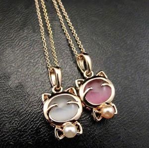 Fashion Latest Design for Valentine&prime;s Day of Cat&prime;s Eye Stone Necklace (X82)