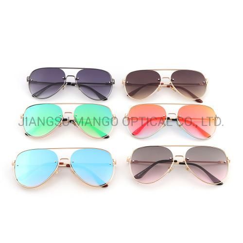 UV400 Double Bridge Cool Pilot Handsome Sunglasses