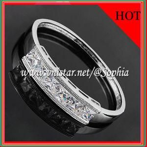 Unique Silver Cubic Zirconia Bangle