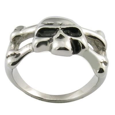 Skeleton Skull Mens 316 Stainless Steel Ring