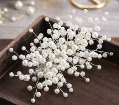 Bridal Pearl Hair Clip Hair Vines Headpiece for Brides, Fashion Hair Clip