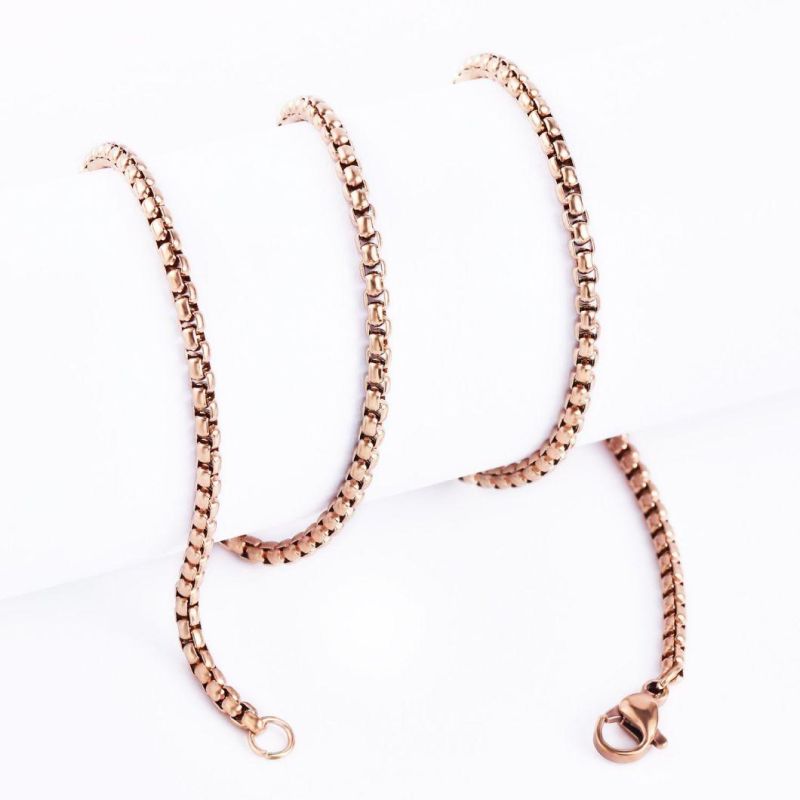 Hot Selling Fashion Jewellery Necklace Chain Box Square Belcher Chain jewelry for Layering Necklace Bracelet Design