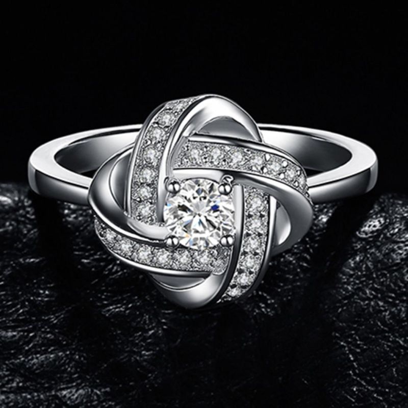 925 Sterling Silver Jewelry Cubic Zirconia Rings Wedding Jewelry Set Fashion Accessories
