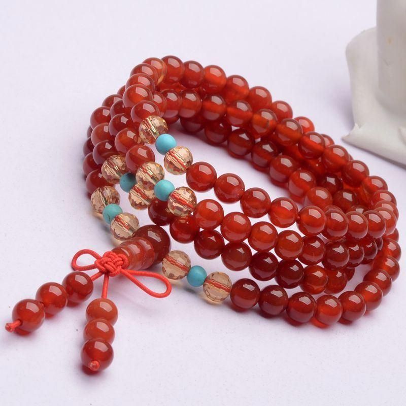 Semi Precious Stone Fashion Crystal Agate Bracelet Bangles Jewelry