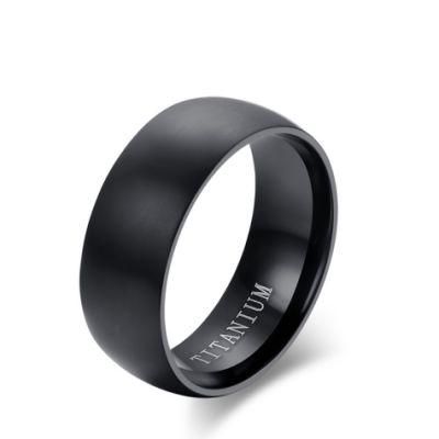Black Titanium Jewelry Wholesale Europe and The United States Fashion Men&prime;s Ring
