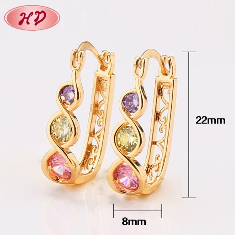 Fashion 18K 14K Gold Plated Imitation Earring Jewelry