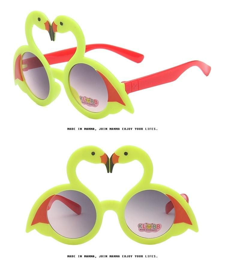 Fashion Design Flamingo Shape Children Party Sunglasses