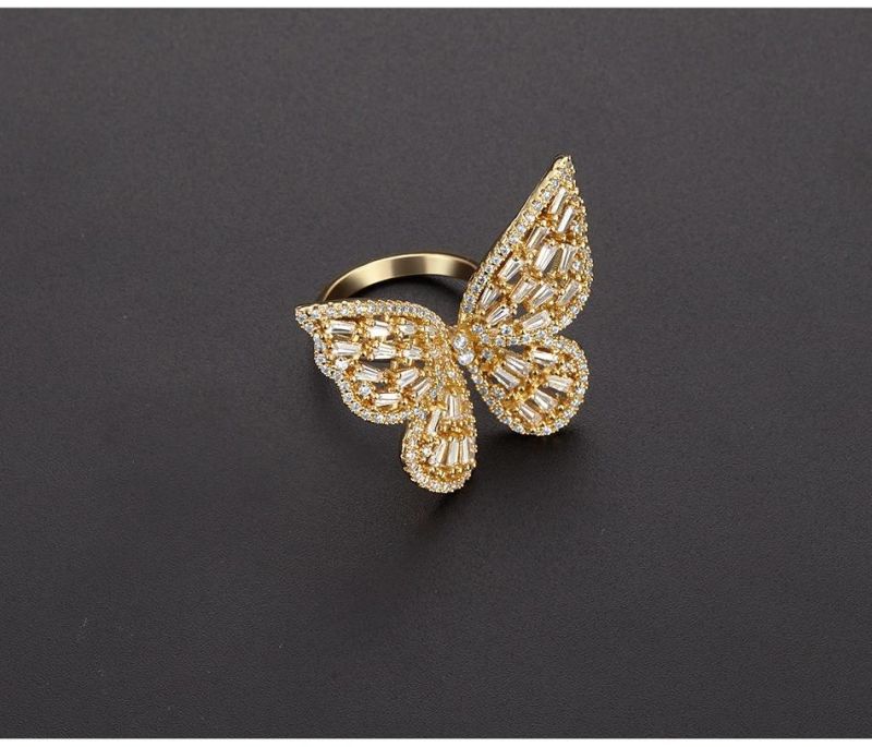 Same-Style Butterfly Hollow-out Creative Opening Ring