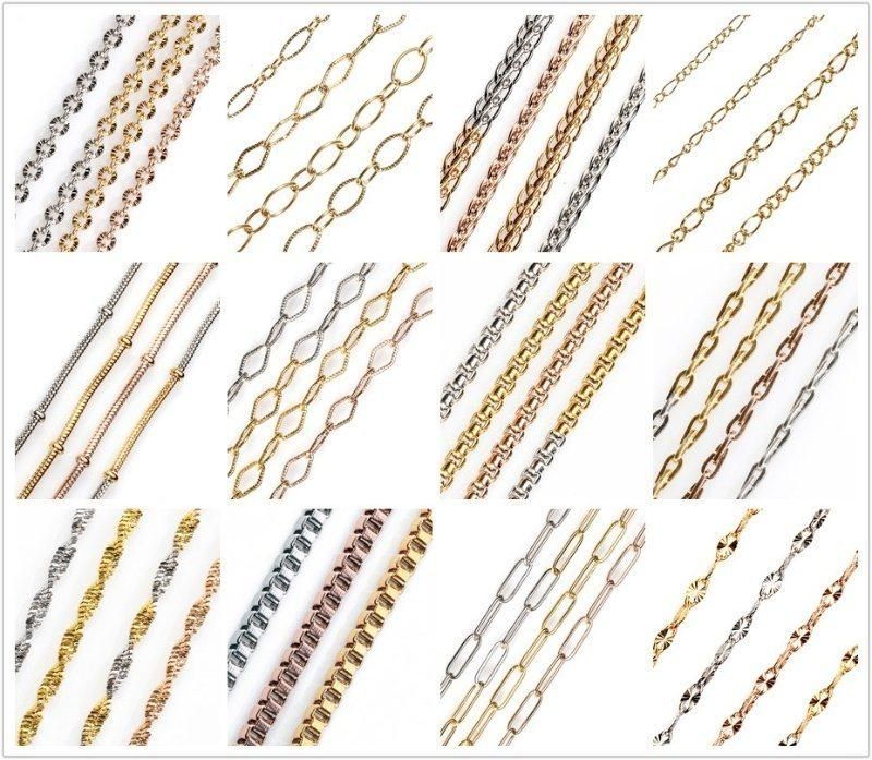 Customized Various Fashion Popular Stainless Steel Chain Necklace for Jewelry/Watch/Glasses/Bag Design