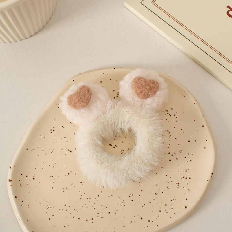 Cute Plush Three-Dimensional Love Cat Ears Small Deer Antler Rubber Band Japanese Milk Cute Fun Hair Bands