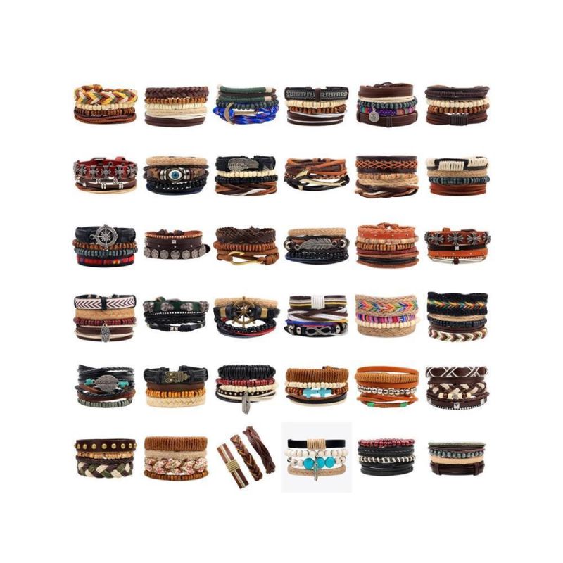 Olive Wood Findings Leather Bracelet for Friend