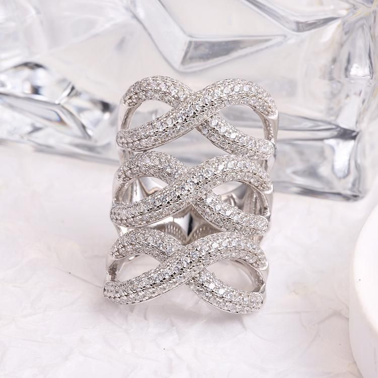Fashion Jewelry Fashion Accessories 925 Silver Factory Wholesale Hip Hop Jewellery Trendy Women 2022 CZ Moissanite Ring