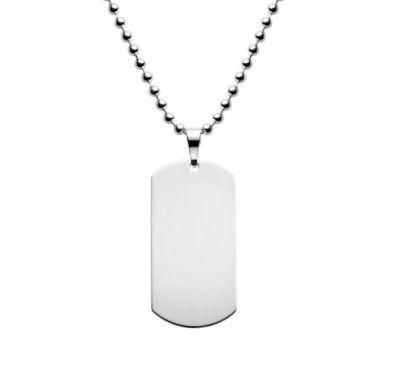 925 Sterling Silver Engravable Plain Disc Dog Tag Pendant for Men