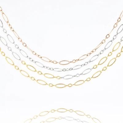 Fashion Accessory Jewelry Stainless Steel Necklace Bracelet with Flower Embossed